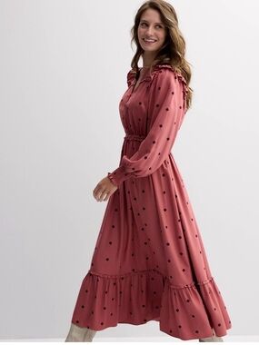 NWOT Farmers Market Dusky Rose Maxi Midi Dress Boho Cottage Garden Women’s XL